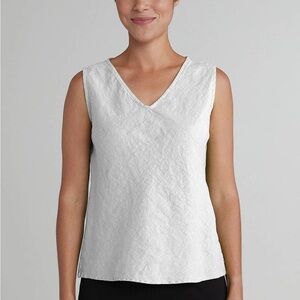 Cut loose linen tank